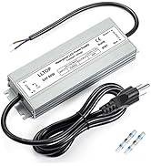 LLTOP LED Driver 60 Watts 100-264V AC to 24V DC 2.5A Power Supply Waterproof Low Voltage Transfor...
