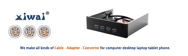 USB 3.0 HUB 4 Ports Front Panel to Motherboard 20Pin Connector Cable for 5.25" CD-ROM Bay