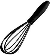 1Pc Black Mini Silicone Whisks,Non-Stick Whisks,Milk and Egg Beater Blender,Hand Egg Mixer,Kitche...