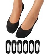 Tournesol Women's 6 Pairs No Show Socks Mesh Liner Ultra Low Cut Non Slip Thin Invisible Socks fo...