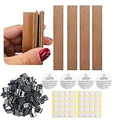 280 pcs 1mm Thick Wooden Candle Wicks Crackling Sound No Smoke Burn 5.1 X 0.5 Inch Natural Candle...