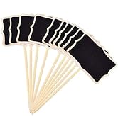 KINGLAKE 20 Pcs Wood Chalkboard Plant Tag, Wooden Stakes Plant Labels Blackboard Garden Tags
