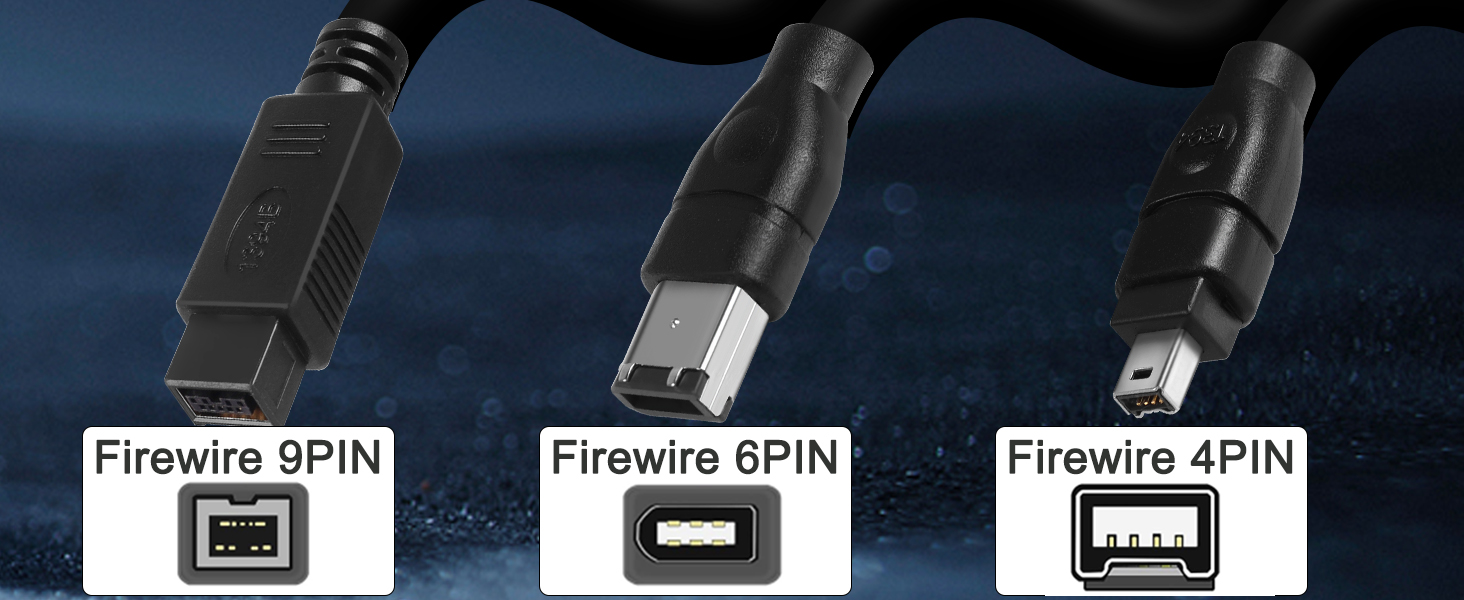 1394b 800 IEEE 9 Pin to 9 Pin Male to Male Cable