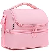 FlowFly Double Decker Cooler Insulated Lunch Bag Large Tote for Boys, Girls, Men, Women, With Adj...