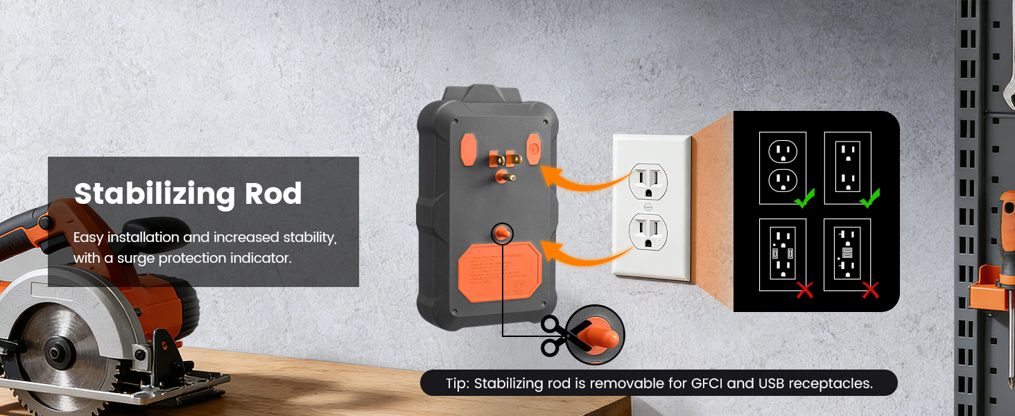 Outlet Extender with USB