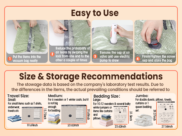 vacuum travel bags with pump