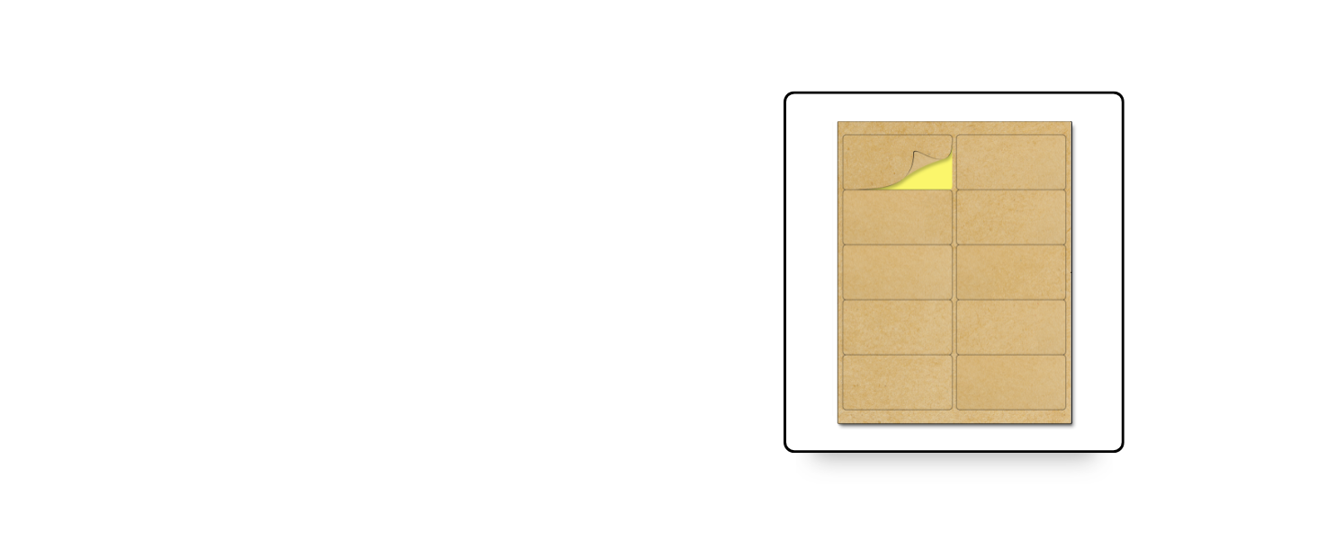 2 x 4 Kraft Printer Labels