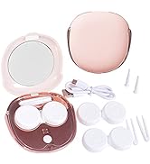 Contact Lens Cleaner Machine, Portable Ultrasonic Cleaning With USB Charger Mirror Tweezers Remov...