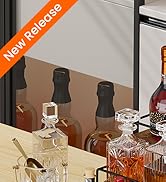 Homode Liquor Bottle Display Shelf, Coffee Syrup Rack Organizer, 3 Tier Wine Rack Countertop, Hom...