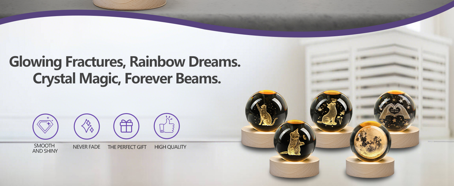 2.3IN CRYSTAL BALL FIGURINES