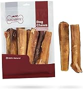 GigaBite Bully Sticks for Dogs All Natural Beef Pizzle Dog Chews, Odor & Rawhide Free Dog Treats,...