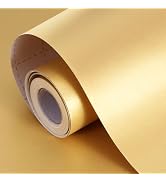 Gold Matte Wrapping Paper, 17inch x 33ft Solid Color Christmas Gift Wrap Pearly Lustre Paper, Art...