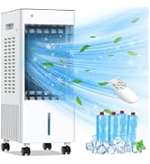 Portable Air Conditioners, Evaporative Air Cooler, 3-Side Air Intake Portable AC Unit w/ 8L Large...