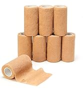 Self Adhesive Bandage Tape (3 Inches X 5 Yards), Elastic Cohesive Bandage Medical Wrap for First ...