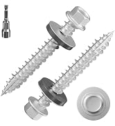 Wensilon 3/16 * 1-1/2 "72PCS 1lbs Gray hex Metal Sheet roof Screws, with Anti Rust Coating, # 10 ...