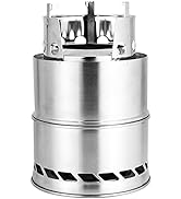 DZRZVD Camping Wood Stove,Backpacking Burner,Small Stainless Steel Rocket Stove,Portable BBQ Stov...