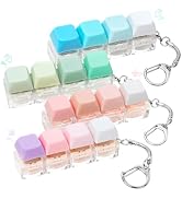 Keyboard Clicker Fidget, 4PCS Keyboard Fidget Toy Silent Clicker Fidget Keychain Clicky Keyboard ...