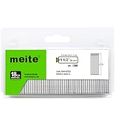 meite 18 Gauge Brad Nails, 1-1/2 Inch 18GA Brad Nails Galvanized Small Finishing Nail Gun Nails f...