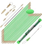FTIHTRY 45FT Fiberglass Running Electrical Wire Cable Glow Rods Wire Pulling, Fish Rods Electrica...