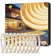 EMITEVER COB LED Strip Lights Waterproof IP67, 2700K Warm White Outdoor 24V Dimmable Silicone LED...