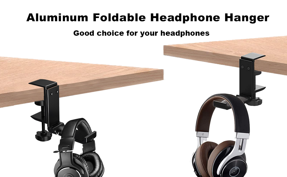 Aluminum Foldable Headphone Hanger