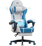 HLDIRECT Gaming Chair, Ergonomic Video Game Seat with 360° Swivel & Lumbar Massage, Computer Chai...