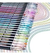 DAPAWIN Double Line Outline Markers, Self-Outline Metallic Markers, Shimmer Markers, Super Squigg...