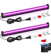 YQNLIFA Black Light Bar, 15W 1FT Magnetic LED Black Lights with 5FT Cord, Portable Blacklights fo...