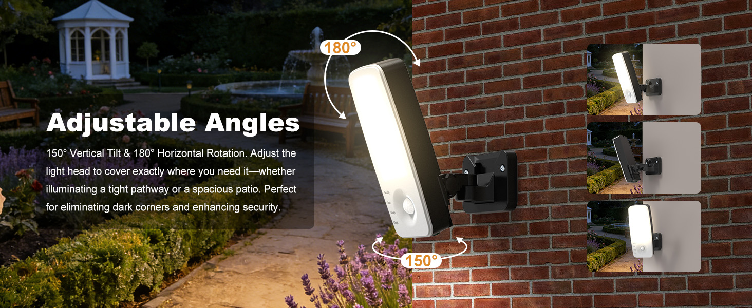 Flexible adjustment of the lighting angle
