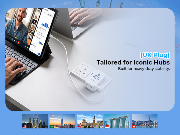 SKRSAN Aura International Travel Adapter