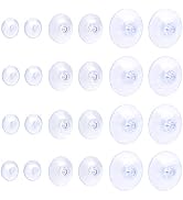 Pawfly 30 Pack Clear Suction Cups Without Hooks in 3 Sizes PVC Plastic Sucker for Home Decoration...