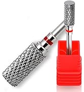 FATUXZ 3/32" Carbide Nail Drill Bits, Remove Acrylic or Hard Gels Quickly and Safely, Two Way Rot...