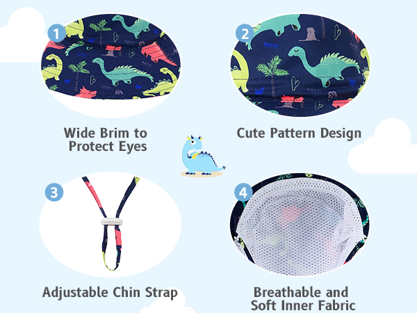 toddler sun hat details
