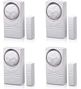 Wsdcam Magnetically Triggered Alarms for Doors or Windows Home Security Window/Door Alarm Kit, Lo...