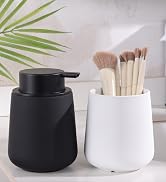 ceramic soapdispenser and toothbrush holder set