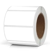 Meitaat White Rectangle Stickers 2 x 1 Inch Color Coding Labels Vinyl Roll Self-Adhesive Waterpro...