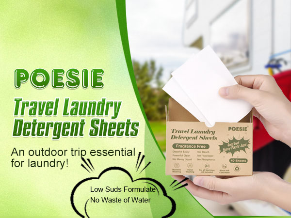 POESIE TRAVEL LAUNDRY DETERGENT SHEETS