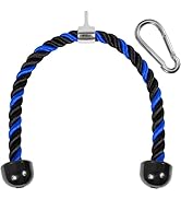 Yes4All Deluxe Tricep Rope Cable Attachment, 27 & 36 inch with 4 Colors, Exercise Machine Attachm...