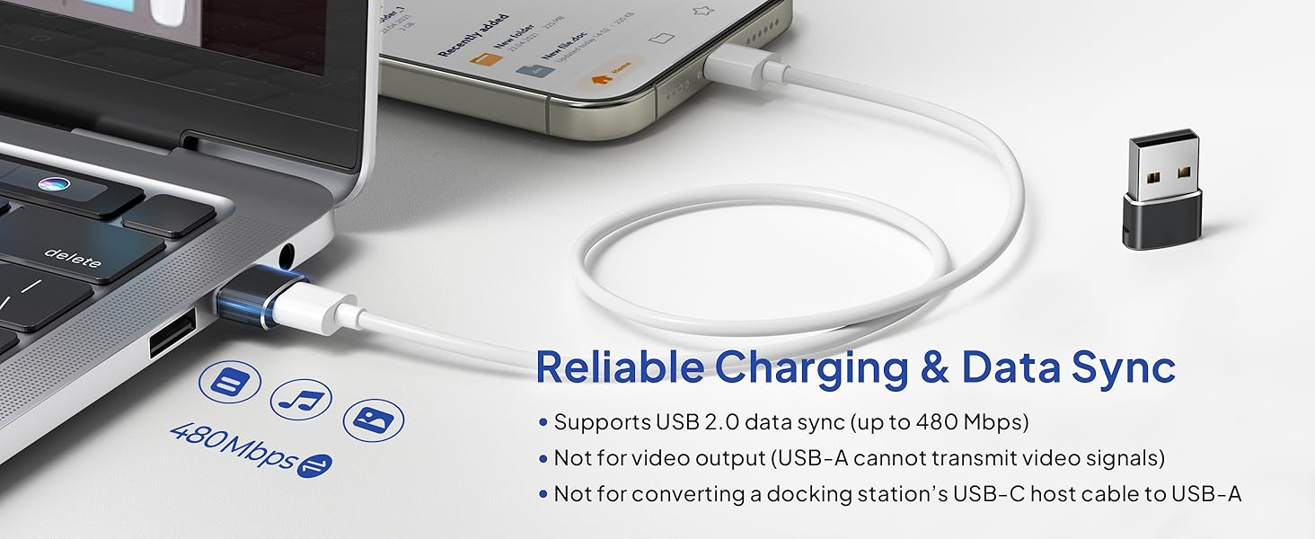 usb to usb c adapter 4 pack