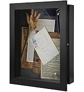 AUEAR, 11x14 Shadow Box Frame, Display Box for Art, Memorabilia, Medals, Wedding Memories, Plane ...