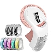 Pink Embossing Label Maker with 8PK Macaroon Tapes, Embossed Label Maker with Tapes 3/8Inch, Vint...