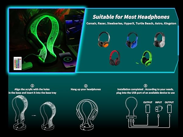 Suitable for all brands of headphone sizes