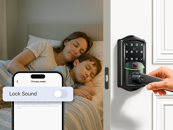 keypad door lock with handle