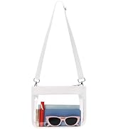 Paxiland Clear Bag for Stadium Events Clear Purse with Removable Strap Transparent Bag for Sporti...