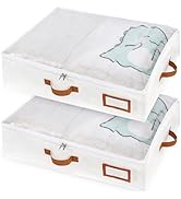 MEKOTRIN Under Bed Storage Containers, 2 Pack Underbed Storage Box, Closet Organizers and Storage...