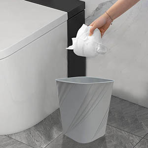 DAJITRE Small Plastic Trash Can Wastebasket Recycling Bin Garbage Can