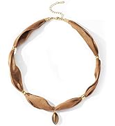 Mixcbe Bandana Necklace for Women,Gold Dainty Charm Necklace with Heart, Cross, Sun Pendants, Car...
