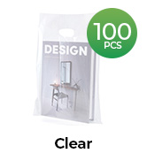 Clear Plastic Bags With Handles 100 Count 9”x12” Size 1.5Mil Merchandise Bags