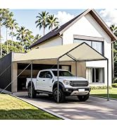 Carport, 10x20ft Heavy Duty Portable Garage, Car Port with Storage Shed, Car Canopy Car Tent with...