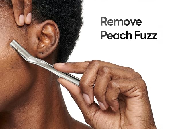 facial razor for peach fuzz and facial hair removal